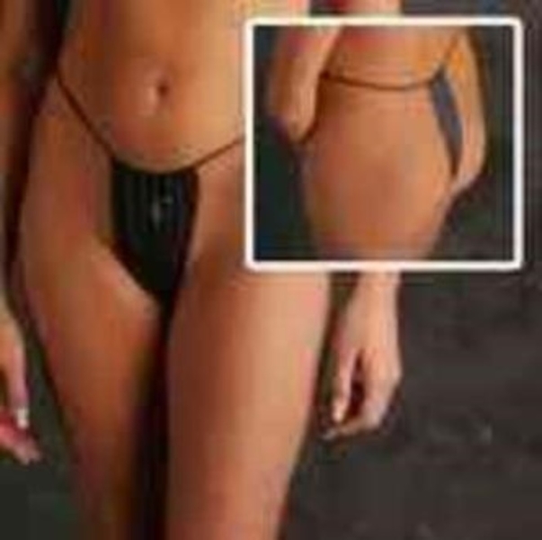 Ladies Disposable Bottom Thong Black - 12 count - Support Product By Sunless