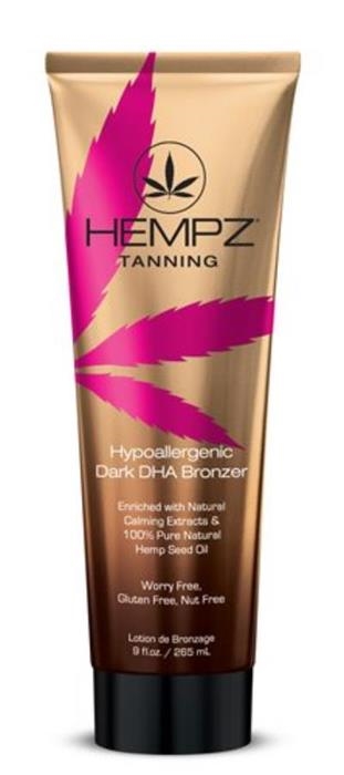 Hypoallergenic Dark DHA Bronzer Bottle - Tanning Lotion By Hempz - Click Image to Close