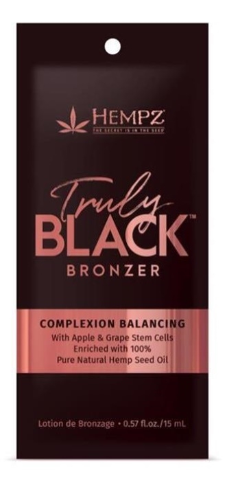 TRULY BLACK BRONZER - Pkt - Tanning Lotion By Hempz - Click Image to Close