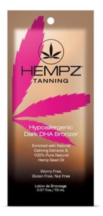 Hypoallergenic Dark DHA Bronzer Packet - Tanning Lotion By Hempz - Click Image to Close