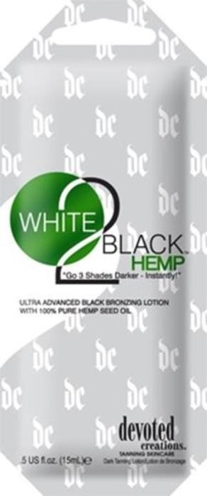 WHITE 2 BLACK BRONZE HEMP - Pkt - Tanning Lotion By Devoted Creations
