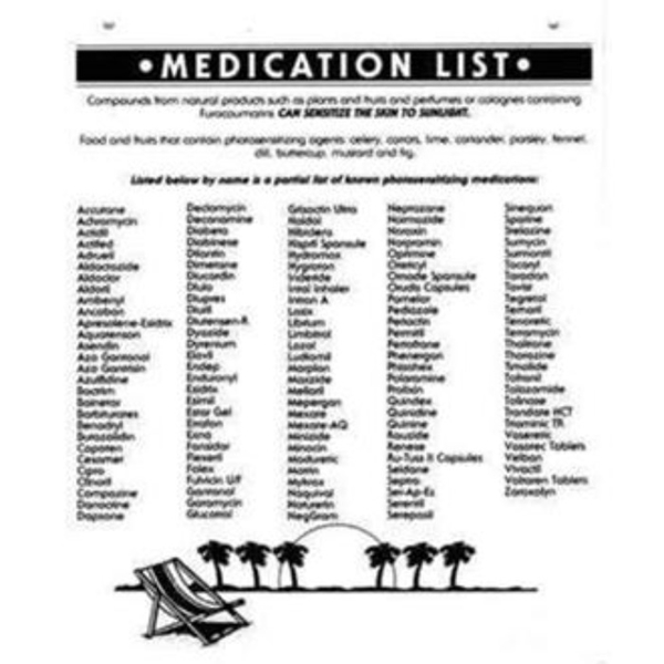 MEDICATIONS LIST - Sign