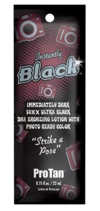 Instantly Black 50XX Ultra Black DHA Bronzing Pkt - Tanning Lotion By ProTan - Click Image to Close