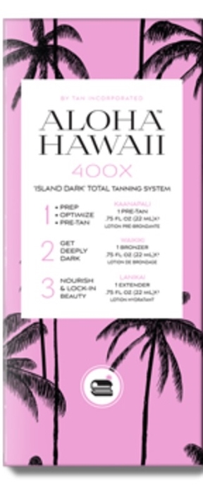 ALOHA HAWAII 3 Step Packet Box - PrePack - Tanning Lotion By Tan Inc