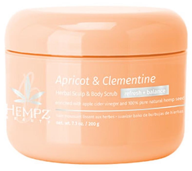 APRICOT & CLEMENTINE BODY SCRUB - Btl - Hempz Skin Care By Supre