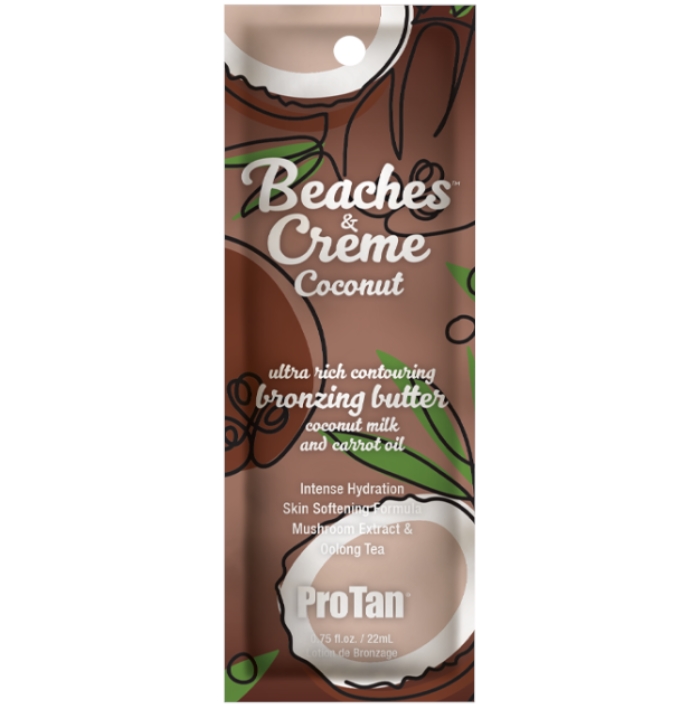 Beaches & Creme Coconut Bronzing Butter - ProTan Tanning Lotion - Packet Beaches & Creme Coconut Bronzing Butter - ProTan Tanning Lotion - Packet