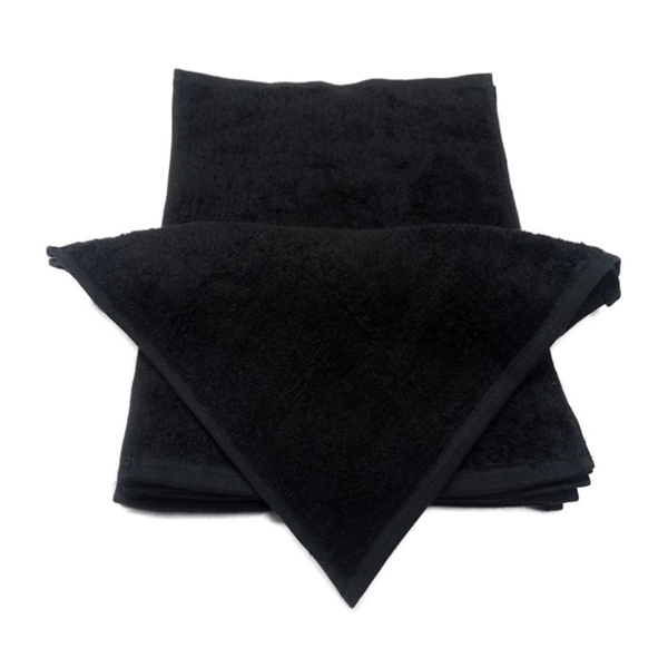 Black Bleach Safe Salon Towels - Dozen - Click Image to Close