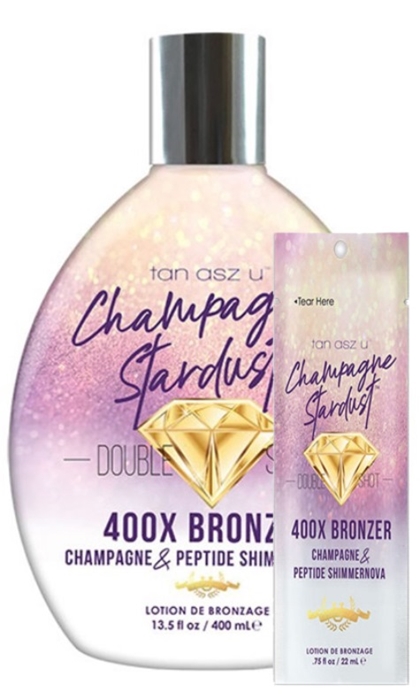 Double Shot Champagne Stardust Bronzer - Buy 1 Btl Get 2 Pkts FREE - Tan Incorporated