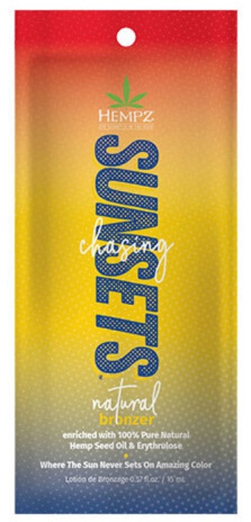 Chasing Sunset Natural Bronzer Tanning Lotion By Hempz - Packet