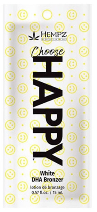 CHOOSE HAPPY WHITE DHA BRONZER - Pkt - Tanning Lotion By Hempz