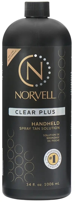 CLEAR PLUS - 34oz Btl - Airbrush Spray Tan Solution By Norvell