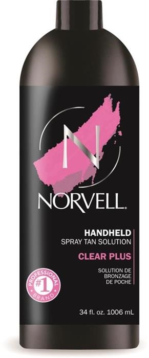 CLEAR PLUS - 34oz Btl - Airbrush Spray Tan Solution By Norvell