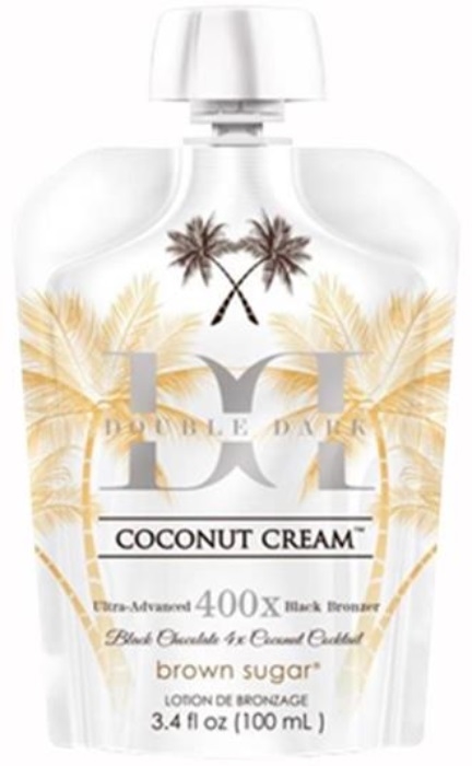 DOUBLE DARK COCONUT CREAM - Pouch 3.4oz - Tanning Lotion By Tan Inc