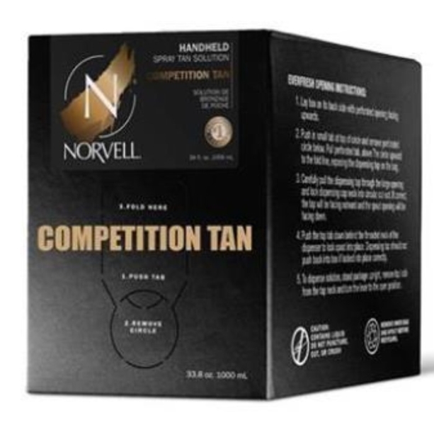 COMPETITION TAN BLACK OUT - 34oz - Airbrush Spray Tan Solution By Norvell