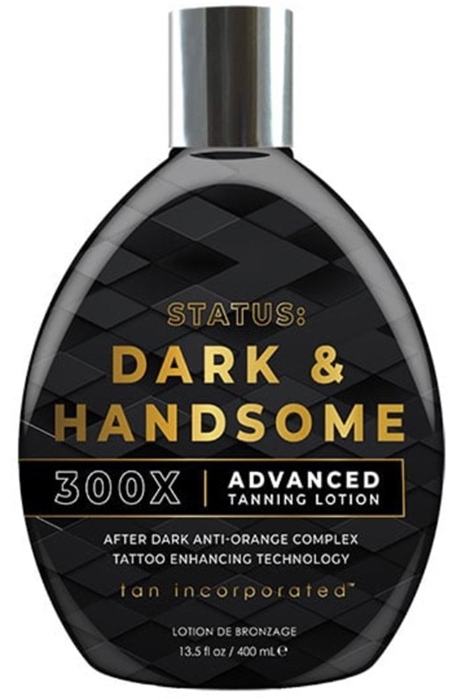 STATUS DARK & HANDSOME BRONZING LOTION - Buy 1 Btl Get 1 Pkts FREE - Tanning Lotion By Tan Inc