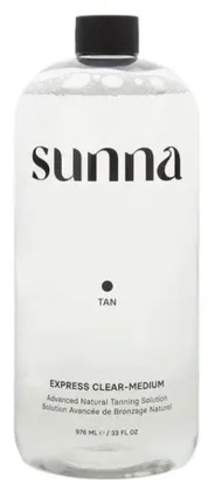 MEDIUM CLEAR EXPRESS SOLUTION - 33.8oz - Airbrush Spray Tan Solution By Sunna