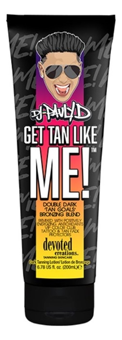Pauly D Get Tan Bronzer - Buy 1 Btl Get 3 Pkts FREE - Tanning Lotion By Devoted Creations
