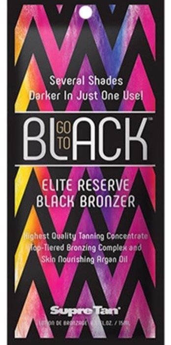 Go To Black Elite Black Bronzer - Pkt - Tanning Lotion By Supre