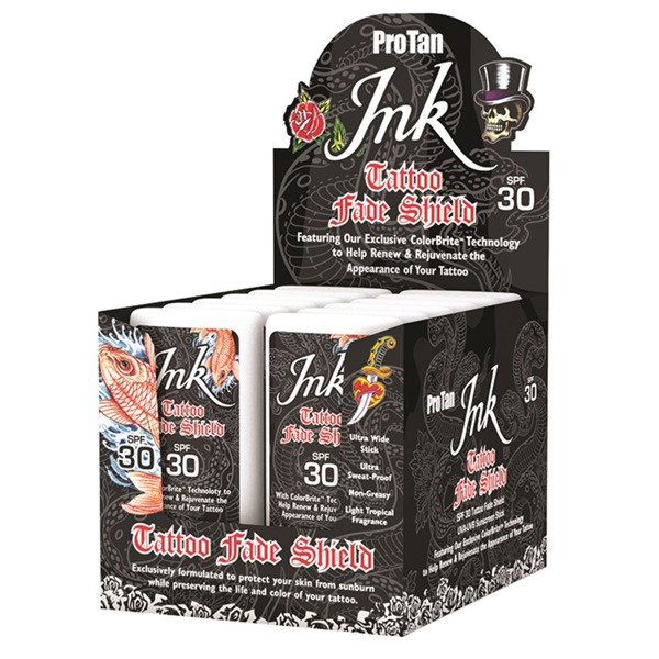 INK SPF 30 TATTOO FADE SHIELD - 12 Count DISPLAY