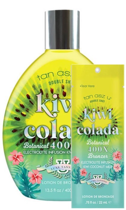 KIWI COLADA BRONZER - Buy 1 Btl Get 2 Pkts FREE - Tanning Lotion By Tan Inc