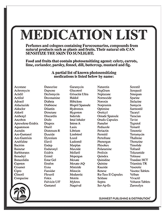 MEDICATIONS LIST - Sign