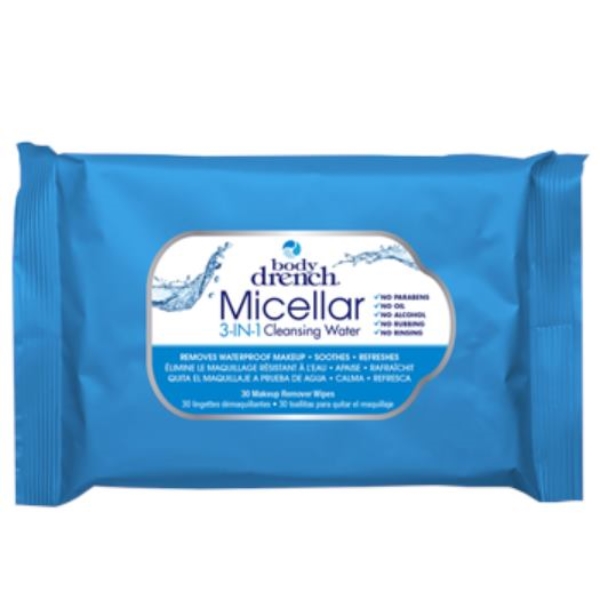 Micellar 3 in 1 Cleaning Water Wipes - 30 Count - By Body Drench