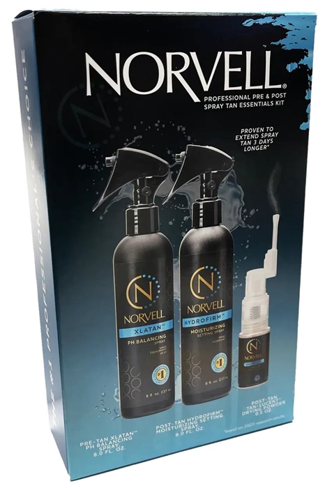 SPRAY TAN PROFESSIONAL ESSENTIALS BUNDLE - PrePack 4 Count - Skin Care By Norvell