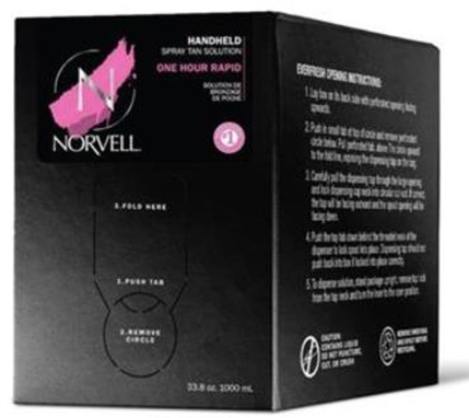 ONE 1-HOUR - 34oz - Airbrush Spray Tan Solution By Norvell