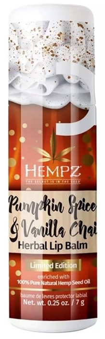 PUMPKIN SPICE & VANILLA CHAI LIP BALM - Stick New Pkg - Hempz Skin Care By Supre