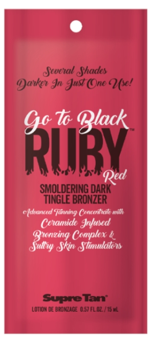 Go To Black Ruby Red Tingle Bronzer Tanning Lotion - Packet - Supre