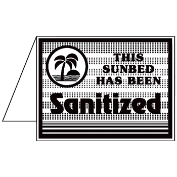 SANI BED SIGN - BLACK PRINT (TENT) - Sign