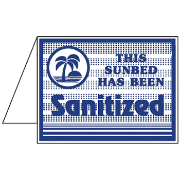 SANI BED SIGN - BLUE PRINT (TENT) - Sign