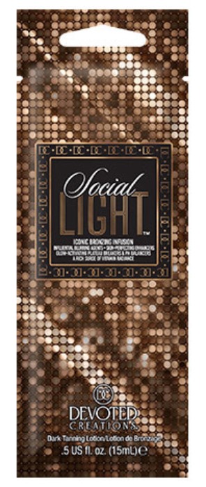 Social Light Collagen Bronzer Devoted Creations Tanning Lotion - Packet