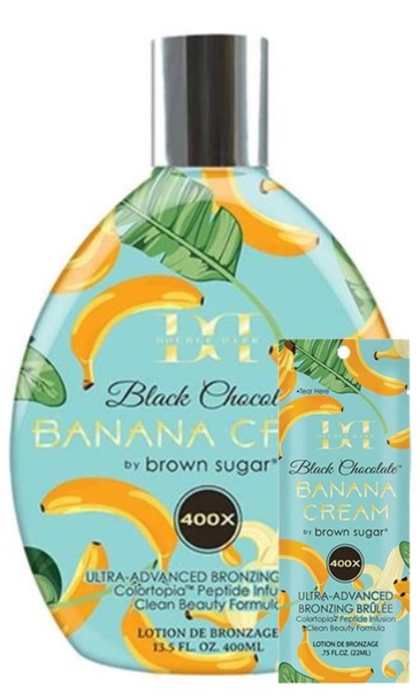 Black Chocolate Double Dark Banana Cream - Buy 1 Btl Get 2 Pkts FREE - Tanning Lotion By Tan Inc