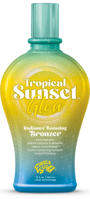 Tropical Sunset Glow Bronzer Tanning Lotion - Bottle - Fiesta Sun