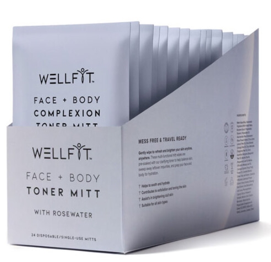 WELLFIT AT HOME TONER MITTS - 24 Count Display - Skin Care By Norvell
