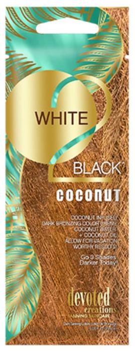 WHITE 2 BLACK BRONZE COCONUT BRONZER - Pkt - Tanning Lotion By Devoted Creations
