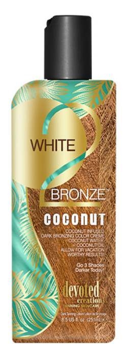 WHITE 2 BLACK BRONZE COCONUT BRONZER - Btl - Tanning Lotion By Devoted Creations - Click Image to Close