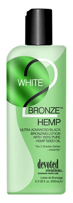 WHITE 2 BLACK BRONZE HEMP - Btl - Tanning Lotion By Devoted Creations