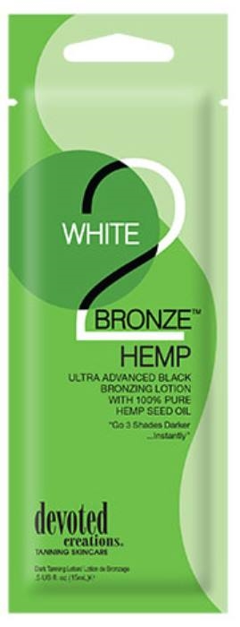 WHITE 2 BLACK BRONZE HEMP - Pkt - Tanning Lotion By Devoted Creations