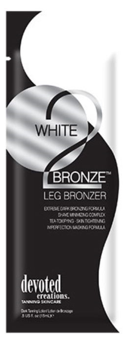 White 2 Black Bronze Leg Bronzer - Pkt - Tanning Lotion By Devoted Creations