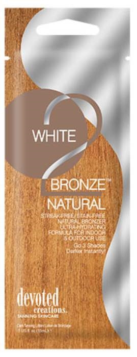 WHITE 2 BLACK BRONZE Natural Bronzer - Pkt - Tanning Lotion By Devoted Creations