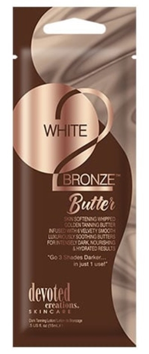 WHITE 2 BRONZE BUTTER BRONZER - Pkt - Tanning Lotion By Devoted Creations