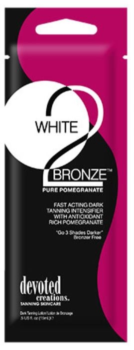 WHITE 2 BLACK BRONZE POMEGRANATE - Pkt - Tanning Lotion By Devoted Creations