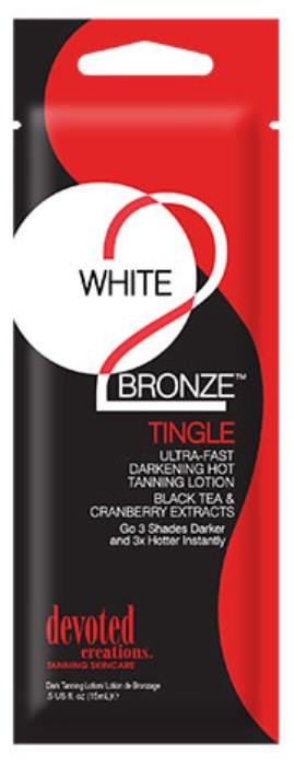 WHITE 2 BLACK BRONZE TINGLE - Pkt - Tanning Lotion By Devoted Creations