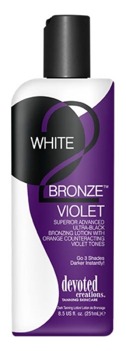 WHITE 2 BLACK BRONZE VIOLET - Btl - Tanning Lotion By Devoted Creations - Click Image to Close