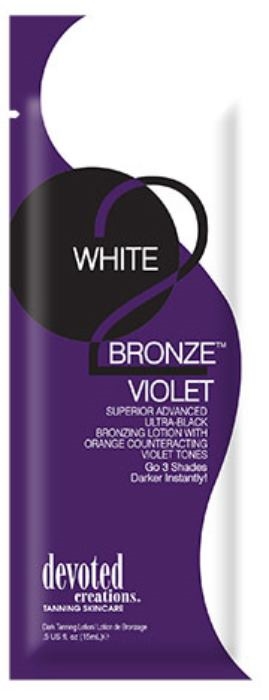 WHITE 2 BLACK BRONZE VIOLET - Pkt - Tanning Lotion By Devoted Creations