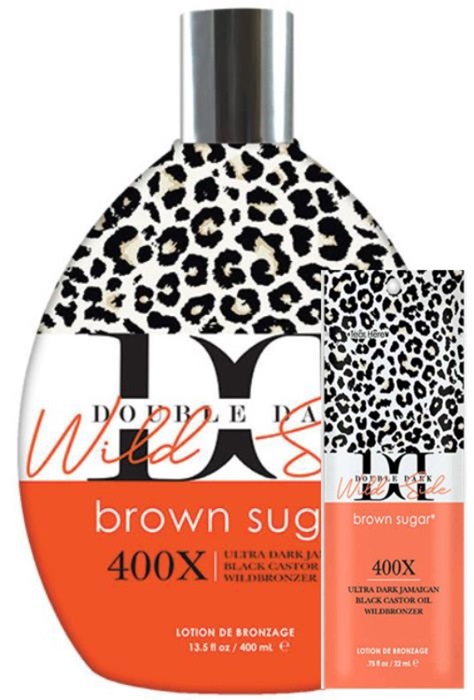 DOUBLE DARK WILD SIDE BRONZER - Buy 1 Btl Get 2 Pkts FREE - Tanning Lotion By Tan Inc