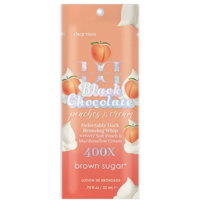 Double Dark Chocolate Peaches and Cream Bronzer - Tan Inc Tanning Lotion - Packet