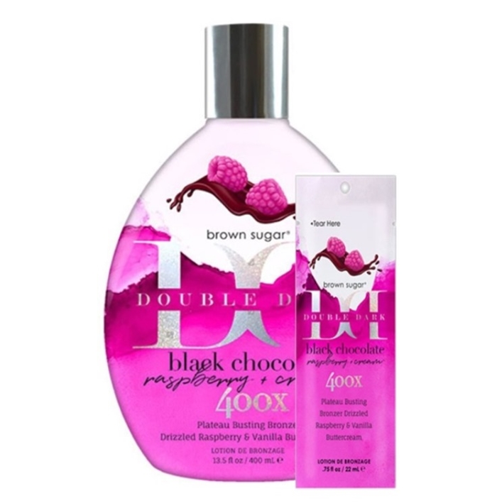Double Dark Chocolate Raspberry Cream Bronzer - Tan Inc Tanning Lotion - Buy 1 Btl Get 2 Pkts FREE